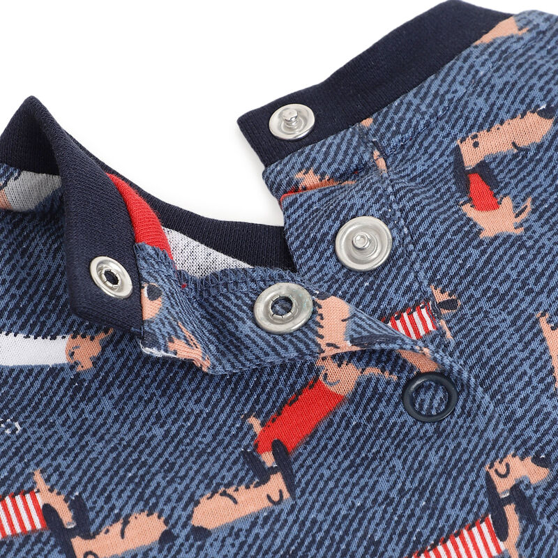 Boys Blue Printed Short Sleeve T-Shirt image number 3